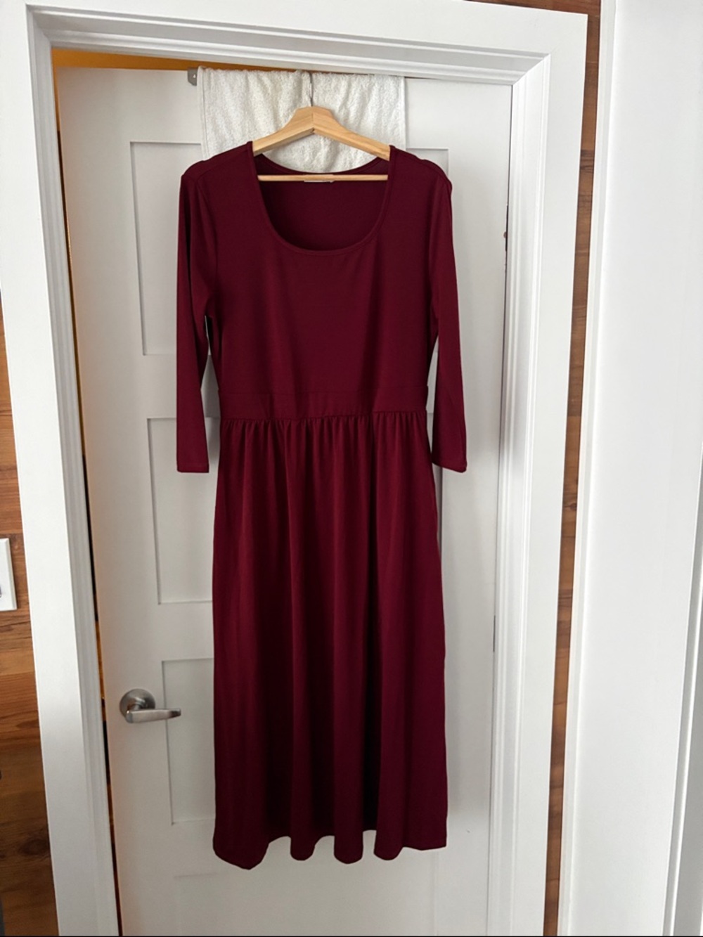 Dex Burgundy Long Sleeve Maxi Dress